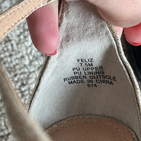 Steve Madden “Feliz” Gold Metallic Glitter Stiletto Pumps / Heels, 7.5 - Picture 7 of 7